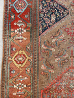 3'9 x 9'11 Antique Camel Runner #2171 / 4x10 Vintage Runner - Blue Parakeet Rugs