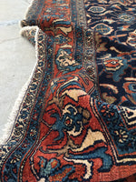 8'6 x 11' Antique 1920s Rug (#1140) - Blue Parakeet Rugs