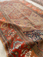 3'9 x 9'11 Antique Camel Runner #2171 / 4x10 Vintage Runner - Blue Parakeet Rugs