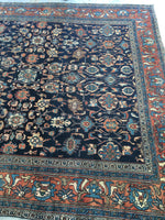 8'6 x 11' Antique 1920s Rug (#1140) - Blue Parakeet Rugs