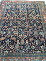 8'6 x 11' Antique 1920s Rug (#1140) - Blue Parakeet Rugs
