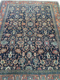 8'6 x 11' Antique 1920s Rug (#1140) - Blue Parakeet Rugs