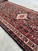 3'6 x 13'2 Vintage Runner / 13 foot vintage runner (#805) - Blue Parakeet Rugs