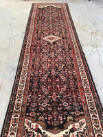 3'6 x 13'2 Vintage Runner / 13 foot vintage runner (#805) - Blue Parakeet Rugs