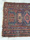 4' x 5'9 Antique Soumak flat weave rug (#1148A) - Blue Parakeet Rugs