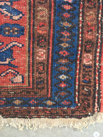 3 x 5'10 Antique Persian Malayer / Small Vintage Rug - Blue Parakeet Rugs