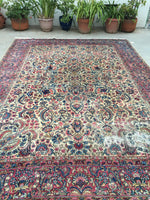 8'6 x 11'6 antique Persian Kerman (#985ML) - Blue Parakeet Rugs