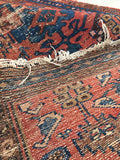 3 x 5'10 Antique Persian Malayer / Small Vintage Rug - Blue Parakeet Rugs