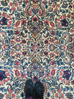 8'6 x 11'6 antique Persian Kerman (#985ML) - Blue Parakeet Rugs