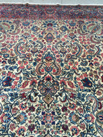 8'6 x 11'6 antique Persian Kerman (#985ML) - Blue Parakeet Rugs
