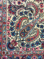 8'6 x 11'6 antique Persian Kerman (#985ML) - Blue Parakeet Rugs