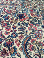 8'6 x 11'6 antique Persian Kerman (#985ML) - Blue Parakeet Rugs