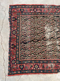 4'3 x 6'5 Antique worn Malayer rug #2174 / 4x7 Vintage Rug - Blue Parakeet Rugs