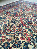 8'6 x 11'6 antique Persian Kerman (#985ML) - Blue Parakeet Rugs