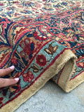 8'6 x 11'6 antique Persian Kerman (#985ML) - Blue Parakeet Rugs