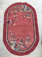 3'2 x 4'10 Chinese Art Deco Rug (#632) - Blue Parakeet Rugs