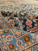 8'8 x 13'4 Antique Tree of Life Mashhad rug #2177ML / 9x13 Vintage Rug - Blue Parakeet Rugs