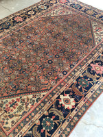 7'3 x 10'2 antique rust Persian Mahal (#1152) - Blue Parakeet Rugs