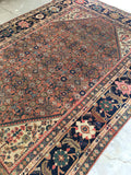 7'3 x 10'2 antique rust Persian Mahal (#1152) - Blue Parakeet Rugs