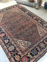 7'3 x 10'2 antique rust Persian Mahal (#1152) - Blue Parakeet Rugs
