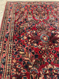 1'10 x 2'7 Antique Persian Sarouk Rug #2344 / 2x3 Vintage Rug - Blue Parakeet Rugs