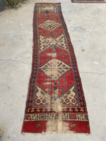 2' x 10'3 Antique Caucasus Talish Runner #1901 / 2x10 Vintage Runner - Blue Parakeet Rugs