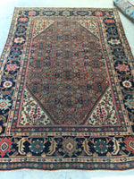 7'3 x 10'2 antique rust Persian Mahal (#1152) - Blue Parakeet Rugs