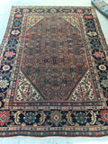 7'3 x 10'2 antique rust Persian Mahal (#1152) - Blue Parakeet Rugs