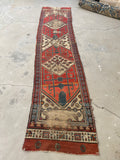2' x 10'3 Antique Caucasus Talish Runner #1901 / 2x10 Vintage Runner - Blue Parakeet Rugs
