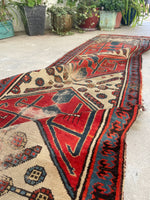 2' x 10'3 Antique Caucasus Talish Runner #1901 / 2x10 Vintage Runner - Blue Parakeet Rugs