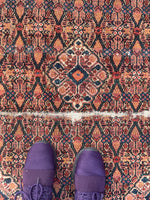 3'8 x 19'7 Antique camel hair runner #2001 / 4x20 Vintage runner - Blue Parakeet Rugs
