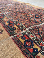 3'8 x 19'7 Antique camel hair runner #2001 / 4x20 Vintage runner - Blue Parakeet Rugs