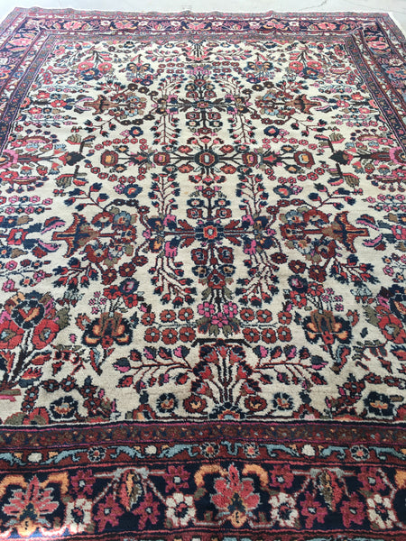 9'1 x 11'4 Persian Hamadan rug (#1154) - Blue Parakeet Rugs