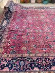 11'4 x 20' Antique Persian Tabriz rug #2346 / 11x20 Vintage Persian Rug - Blue Parakeet Rugs