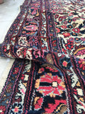 9'1 x 11'4 Persian Hamadan rug (#1154) - Blue Parakeet Rugs