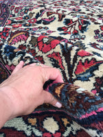 9'1 x 11'4 Persian Hamadan rug (#1154) - Blue Parakeet Rugs