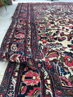9'1 x 11'4 Persian Hamadan rug (#1154) - Blue Parakeet Rugs