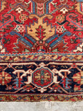 6'5 x 8'10 Antique tribal wool rug #2003 / 6x9 Vintage Rug - Blue Parakeet Rugs