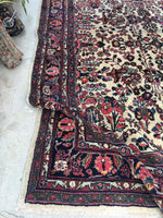 9'1 x 11'4 Persian Hamadan rug (#1154) - Blue Parakeet Rugs