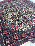 9'1 x 11'4 Persian Hamadan rug (#1154) - Blue Parakeet Rugs