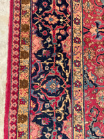 11'4 x 20' Antique Persian Tabriz rug #2346 / 11x20 Vintage Persian Rug - Blue Parakeet Rugs