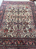 9'1 x 11'4 Persian Hamadan rug (#1154) - Blue Parakeet Rugs