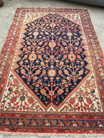 4'3 x 6'7 Antique Persian Angeles Malayer rug #2178 at Anthropologie / 4x7 Vintage Rug - Blue Parakeet Rugs