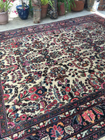 9'1 x 11'4 Persian Hamadan rug (#1154) - Blue Parakeet Rugs