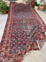 6'1 x 13'1 Antique gallery size Mahal rug #2004 / 6x13 Vintage Rug - Blue Parakeet Rugs