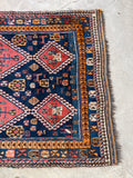 5' x 7'7 Antique Persian Shiraz rug #2179 / 5x8 Vintage rug - Blue Parakeet Rugs