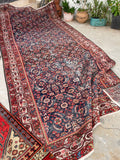 6'1 x 13'1 Antique gallery size Mahal rug #2004 / 6x13 Vintage Rug - Blue Parakeet Rugs