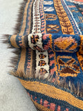5' x 7'7 Antique Persian Shiraz rug #2179 / 5x8 Vintage rug - Blue Parakeet Rugs
