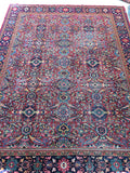 8'8 x 11'10 antique Persian Mahal / Large vintage rug (#1155) - Blue Parakeet Rugs