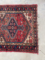 3'11 x 11' Vintage Tribal Runner #2180 / 4x11 Vintage Runner - Blue Parakeet Rugs